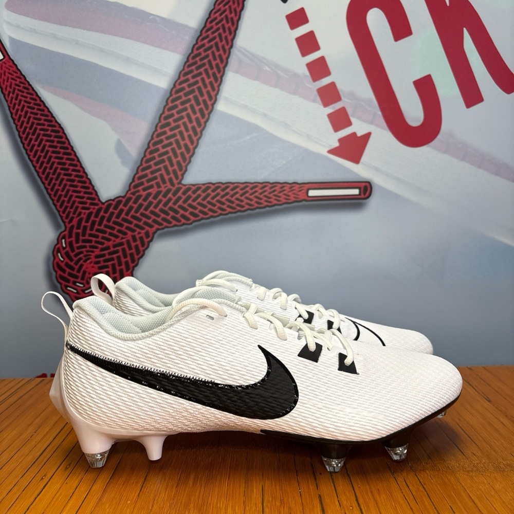Nike Vapor Edge Speed 360 2 Wide White Black Football Cleats Mens Size 13 NEW